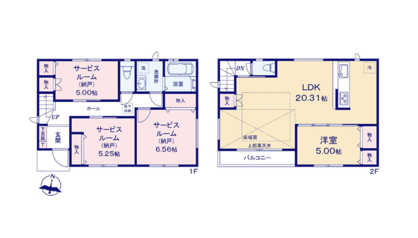 練馬区錦1丁目　新築戸建の間取り|間取り図

ご内見希望・資料請求などお気軽にお問い合わせ下さい！
03-5990-5201