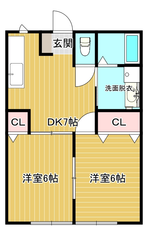 遠野市早瀬町２丁目のアパートの間取り