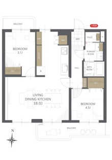 【間取り】金沢シーサイドタウン並木１丁目第１住宅１１－４号棟 