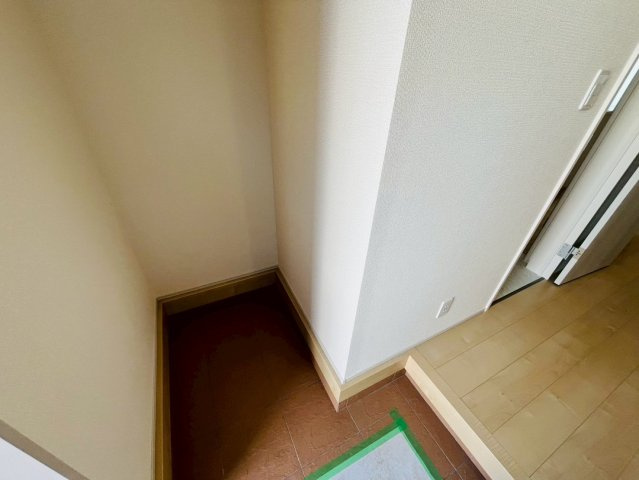 【Livele Garden】　野田市中根　2期　全2邸の玄関|〇１号棟　玄関〇
玄関の土間空間にはベビーカーやアウトドア用品を置いておくことができます（＾＾）
2025年12月撮影