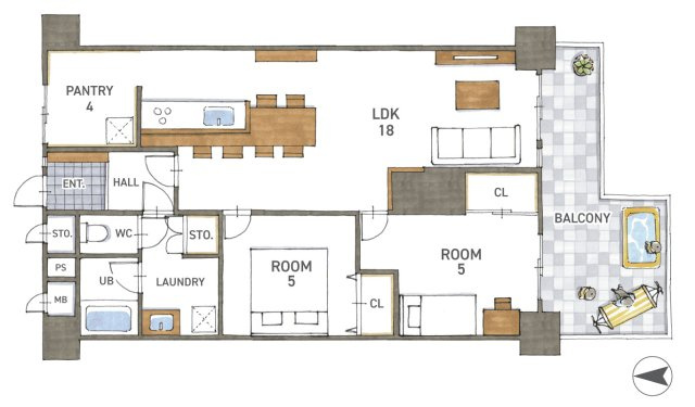 シャルマンコーポ第2瀬田　天然木フルリノベーション