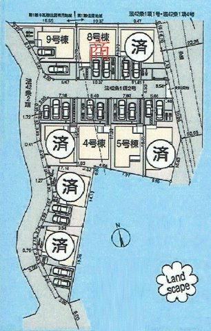 あきる野市瀬戸岡　新築戸建　全9棟の区画図
