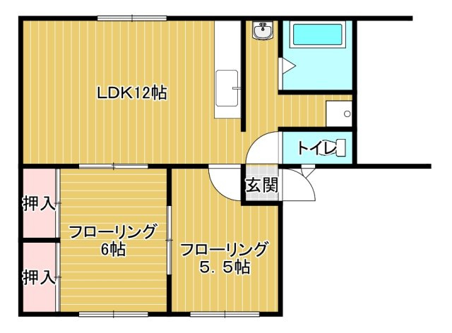 遠野市早瀬町２丁目のアパートの間取り