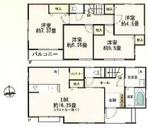 【間取り】 | 川越市中台3丁目　新築分譲　「川越駅」徒歩30分　【福原小学区】