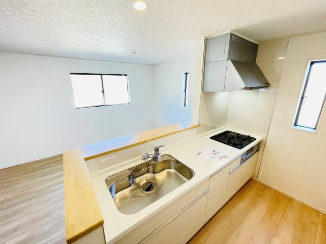 岡崎市本宿台第2　新築分譲住宅　全5棟　5号棟のキッチン|浄水器一体型水栓です。