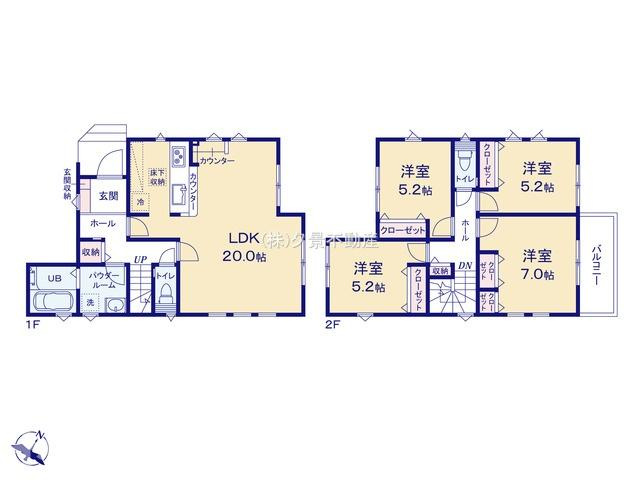《仲介手数料無料》西区三橋６丁目85-4(全1戸)新築一戸建てFiTの間取り