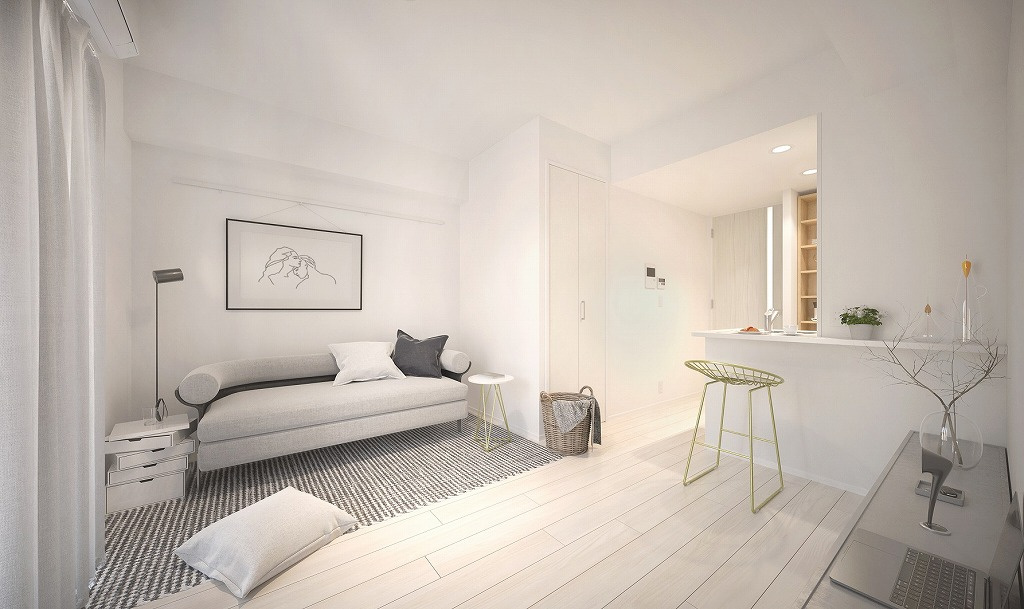 エンクレスト香椎駅前の居間・リビング|ゆったり過ごせるリビングです