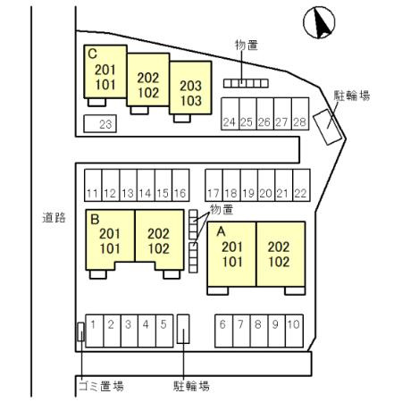 ブエナビスタ　Bの区画図