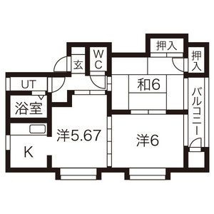 タウンハウスヨシダF5棟の間取り