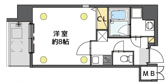 ウエンズ阿波座西の間取り