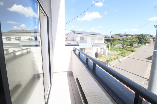 郡山市台新2丁目2期　　　１号棟　　　大成小学校、郡山第１中学区のバルコニー
