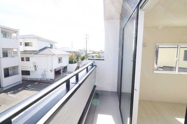 郡山市台新2丁目2期　　　１号棟　　　大成小学校、郡山第１中学区のバルコニー