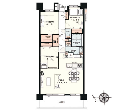 ペット2匹可！日当たり良好のLDK19.6帖～ヴィスタシア港北の丘～