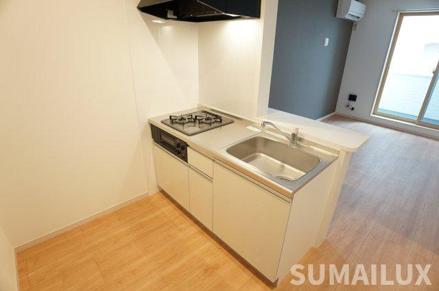 熊本市中央区渡鹿７丁目のアパートのキッチン