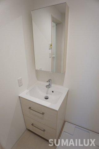 熊本市中央区渡鹿７丁目のアパートの洗面所