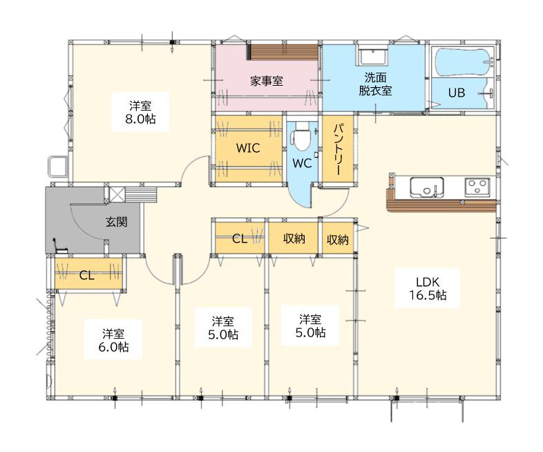 佐賀市大和町大字久池井12期　1号棟の間取り
