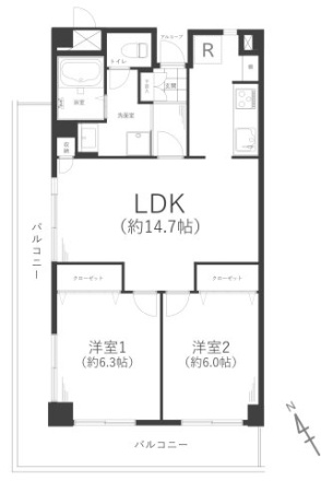 【間取り】 | □■ベルヴィル藤沢本町B棟■□