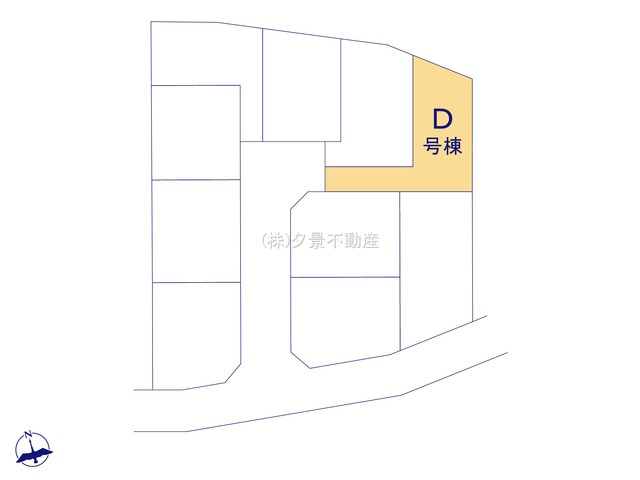 《仲介手数料無料》緑区大字三室615-1(D号棟)新築一戸建てハートフルタウンの区画図