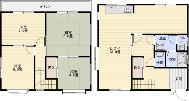 国分東条町一戸建て（SAN）の間取り
