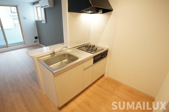 熊本市中央区渡鹿７丁目のアパートのキッチン