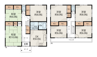【間取り】 | 桜川市加茂部7DK中古住宅