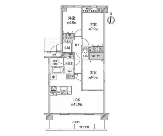 グランステイツ香里園山之手町の間取り|間取り図はいかがですか？ご希望を叶える間取りですか？リビングの広さは？水回りの位置は？カウンターキッチン？など色々な情報が集約されています。弊社ではリフォームなどのご相談も承っております。