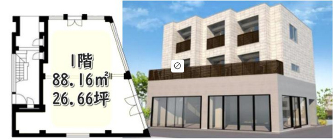 【外観パース】 | 参宮橋駅徒歩1分 feel参宮橋 1階 26.66坪