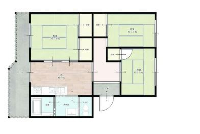 【間取り】 | よいち住宅団地S 中古マンション | 効率的かつ暮らしのことをしっかり考えた間取りです
