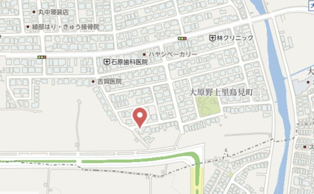 京都市西京区大原野上里鳥見町　新築戸建の地図