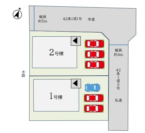 佐賀市多布施3丁目3期 1号棟の区画図