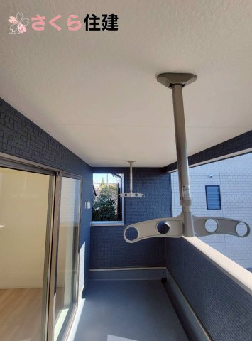 クレイドルガーデン鹿沼市緑町第5　3号棟のバルコニー|インナーバルコニーは突然の雨でもお洗濯の心配はいりません♪