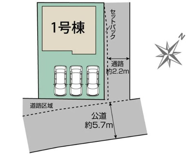 【区画図】 | 富士宮市北町 新築一戸建て | 区画図です