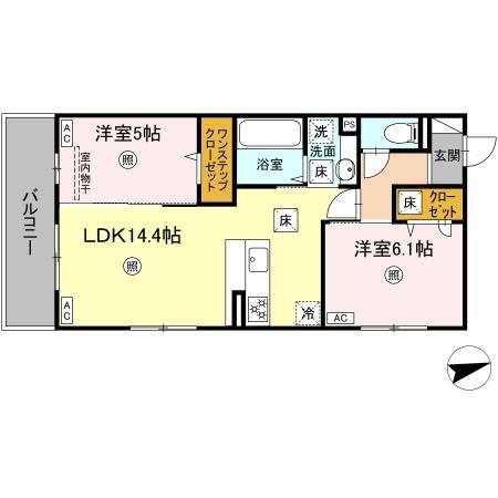 (仮称)D-ROOM西区上代1丁目の間取り