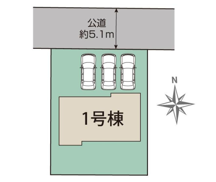 新築戸建　高崎市吉井町長根の区画図