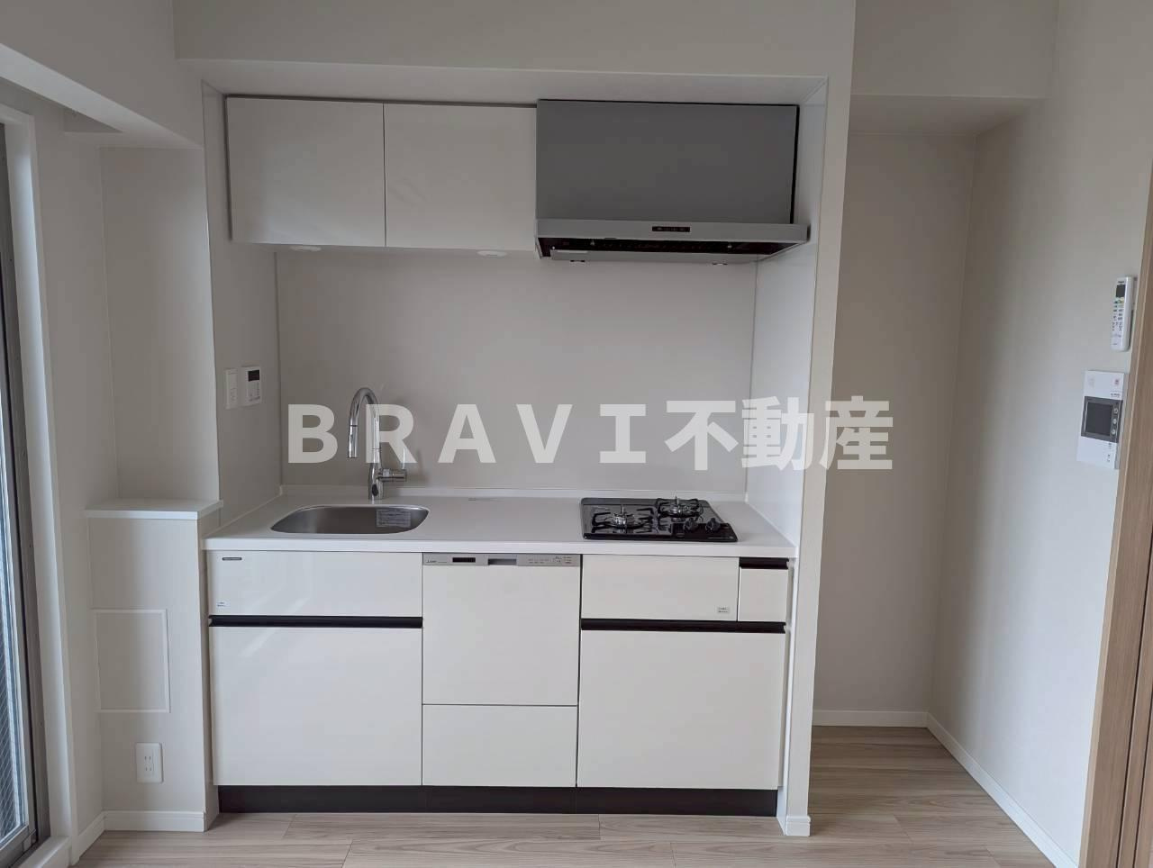S-RESIDENCE天満橋ar BRAVI不動産のキッチン|２口ガスコンロのキッチン