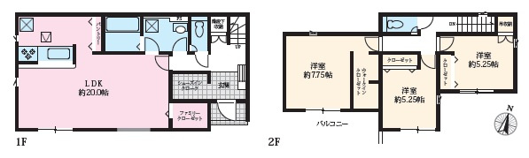 安城市姫小川町　新築分譲住宅　全7棟　5号棟の間取り