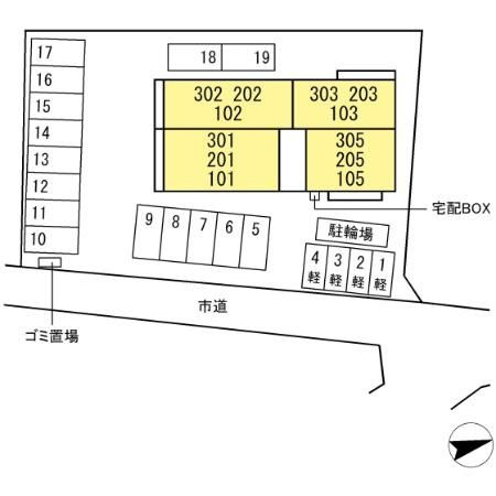 (仮称)D-ROOM西区上代1丁目の区画図