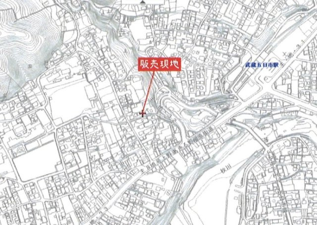 あきる野市五日市　売地の地図
