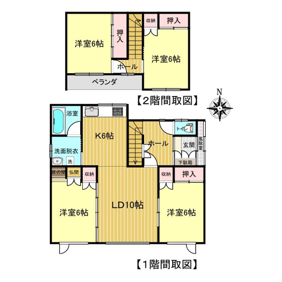 【間取り】 | 北見市北光２１７番地４３　中古売家　 | 【リフォーム後】リフォーム後の間取図です。和室は全て洋室へリフォームしました。