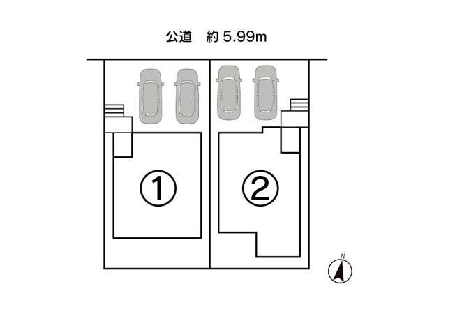 【区画図】 | 東海市第2荒尾町細高根　2号棟