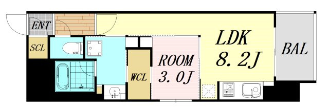 S-RESIDENCE天満橋ar　仲介手数料無料の間取り