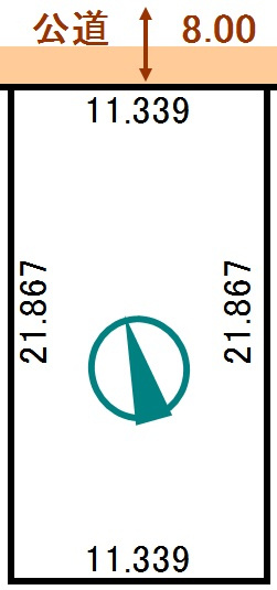 【土地図】 | 大楽毛西1丁目188-22売地