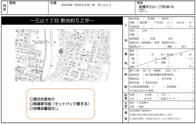 【地図】 | 【仲介手数料無料】船橋市三山　建築条件なし売地 | 仲介O円団では掲載物件以外も仲介手数料無料にてご購入いただけます！