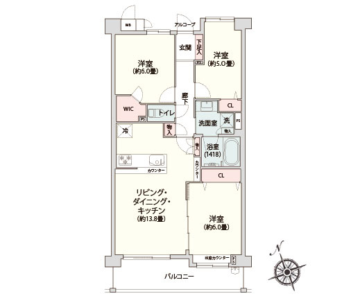 都筑ふれあいの丘駅まで10分　最上階　～グランノア港北の丘3番館～