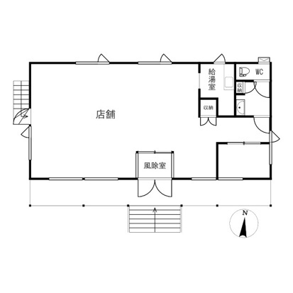 北見市高栄西町１０丁目１３番４号　店舗事務所の間取り