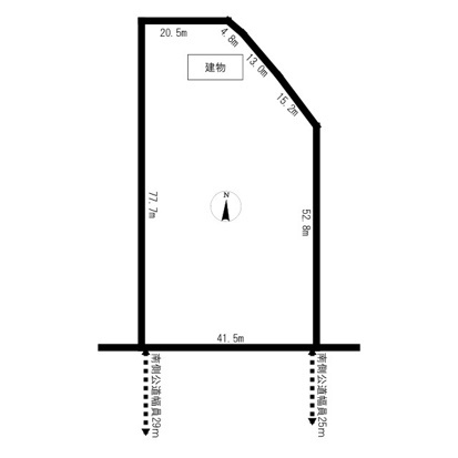 北見市高栄西町１０丁目１３番４号　店舗事務所の区画図