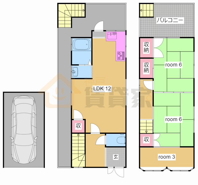 神戸市垂水区多聞台２丁目の一戸建ての間取り