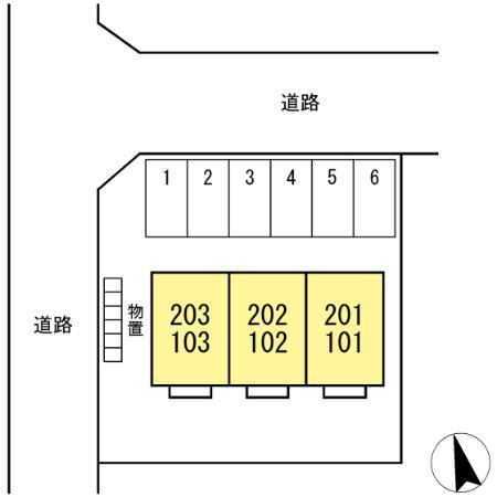 ファミールよこみちの区画図