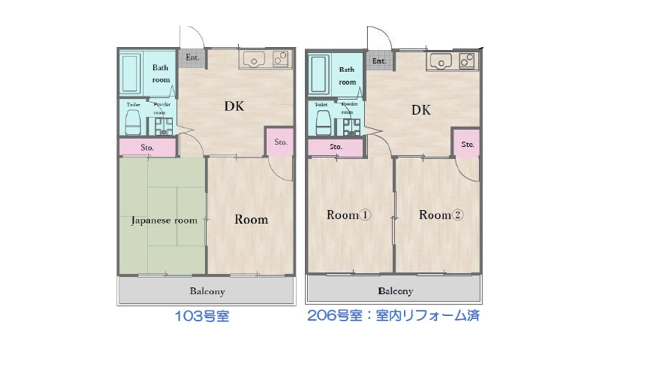 【東京都】青梅市　一棟売アパートの間取り