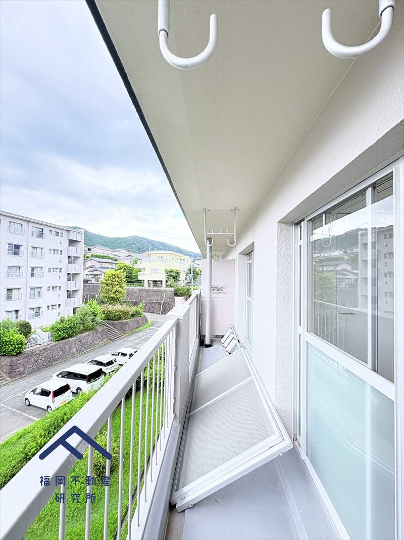 油山住宅　18号棟のバルコニー